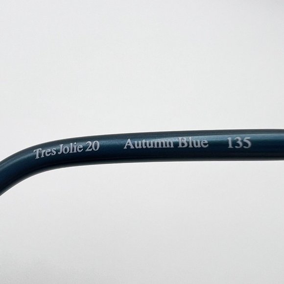 Marchon Tres Jolie 20 Eyeglass Frame Oval Metal Gold Autumn Blue 49-19-135 Japan main image 6